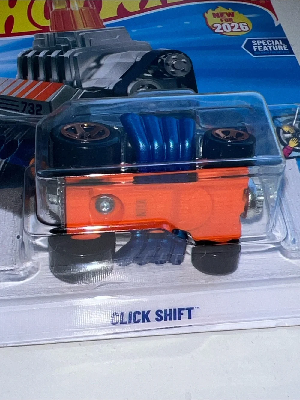 Click Shift Hot Wheels - Silver, Blue & Orange
